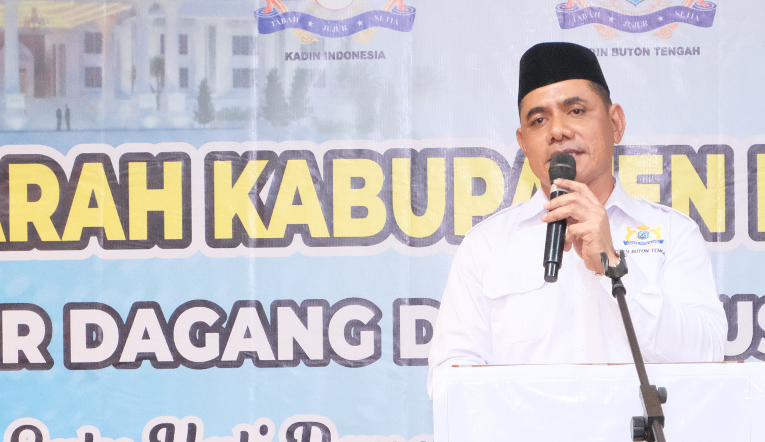 Ketua KADIN Buton Tengah, La Andi, S.Sos yang terpilih pada MUSKAB I KADIN Buton Tengah, di salah satu Hotel di Kota Baubau. (23/3/2024). Foto Muhammad Shabuur