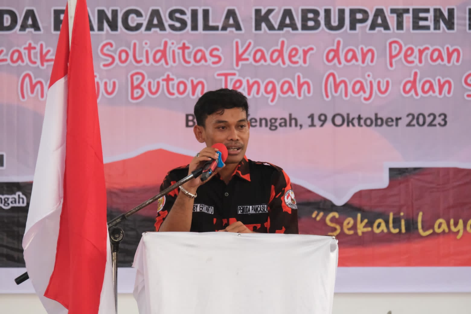 Ketua Majelis Pimpinan Cabang (MPC) Pemuda Pancasila (PP) Buteng, Bobi Ertanto, S.Pd., M.H. Foto Muhammad Shabuur