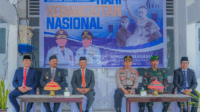 Pemerintah Kabupaten Buton Tengah menggelar upacara peringatan Hari Kebangkitan Nasional (Harkitnas) ke-117 di halaman eks Kantor Bupati Buton Tengah. Foto IST