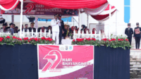 Pemkab dan Polres Buton Tengah Gelar Upacara HUT ke-79 Bhayangkara. Foto : IST