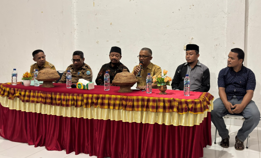 Pemerintah Kabupaten Buton Tengah (Buteng) menggelar rapat persiapan pelaksanaan Launching Mock Up Koperasi Merah Putih Napa yang dijadwalkan berlangsung pada 19 Juli 2025. Foto. Ist