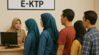 Ilustrasi Antrian Pengurusan KTP. Foto : IST