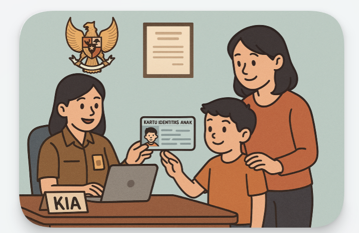 Ilustrasi Pengurusan kartu identitas anak (KIA). Foto : IST