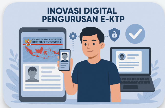 Ilustrasi inovasi Pelayanan E KTP. Foto : IST
