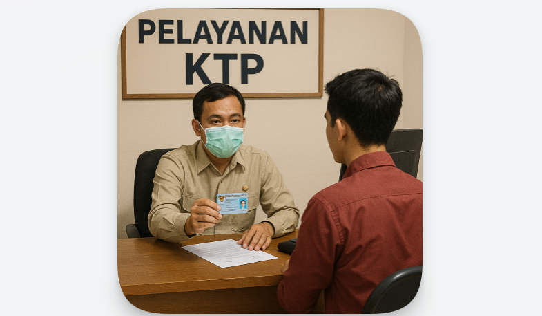 Ilsutrasi Pelayanan EKTP. Foto : ISt